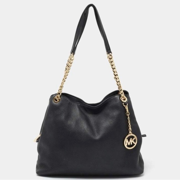 Michael Kors Handbags - Michael Kors Black Leather Shoulder Bag
